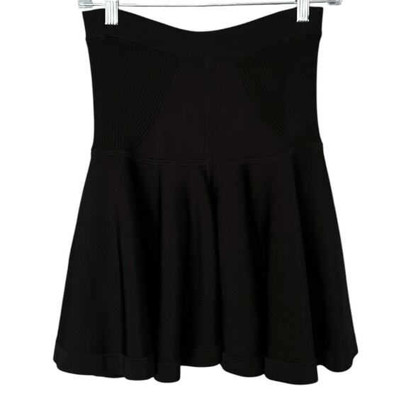A.L.C. Skater Mini Skirt Size Womens XS Black Knit Paneled Stretch Pleated Flowy - Picture 1 of 5